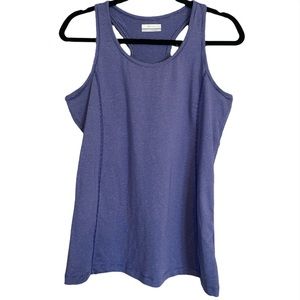Columbia Striped Racerback Athletic Tank in Perwinkle Size Medium